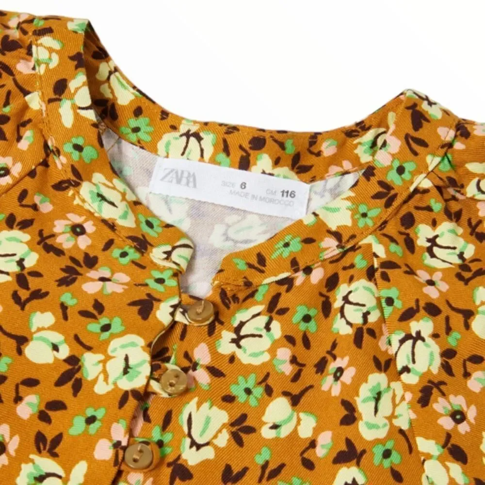ZARA Kids | Ocher | FLORAL DRESS